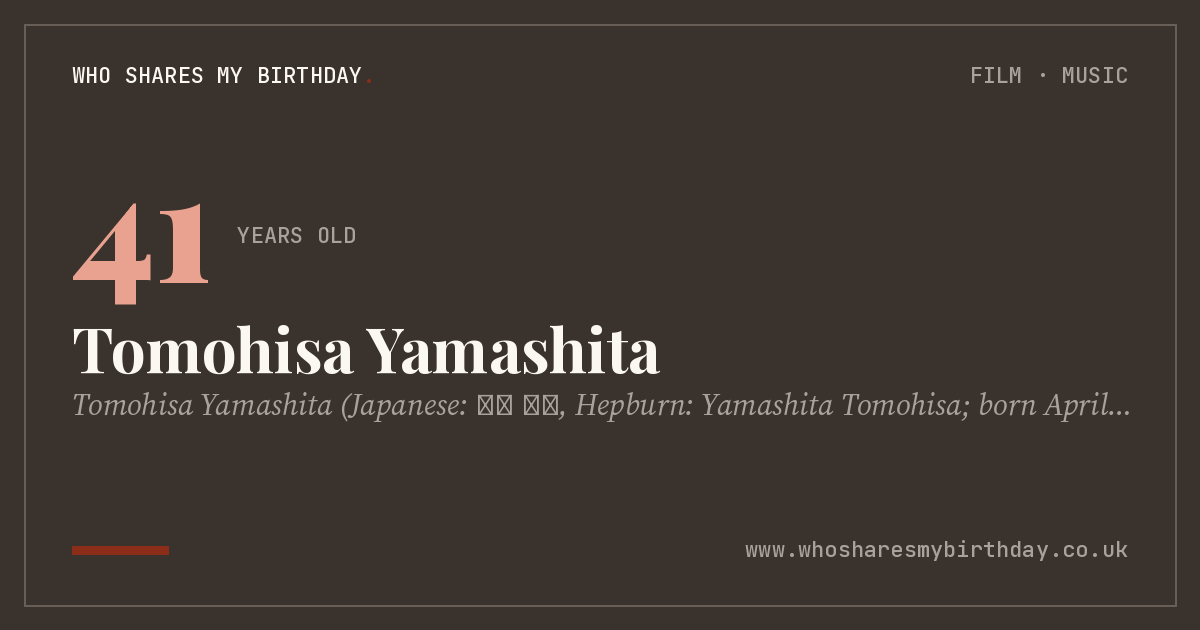 Tomohisa Yamashita