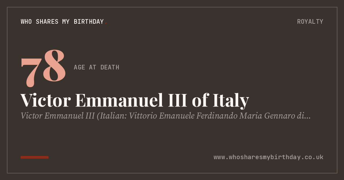 Victor Emmanuel III of Italy