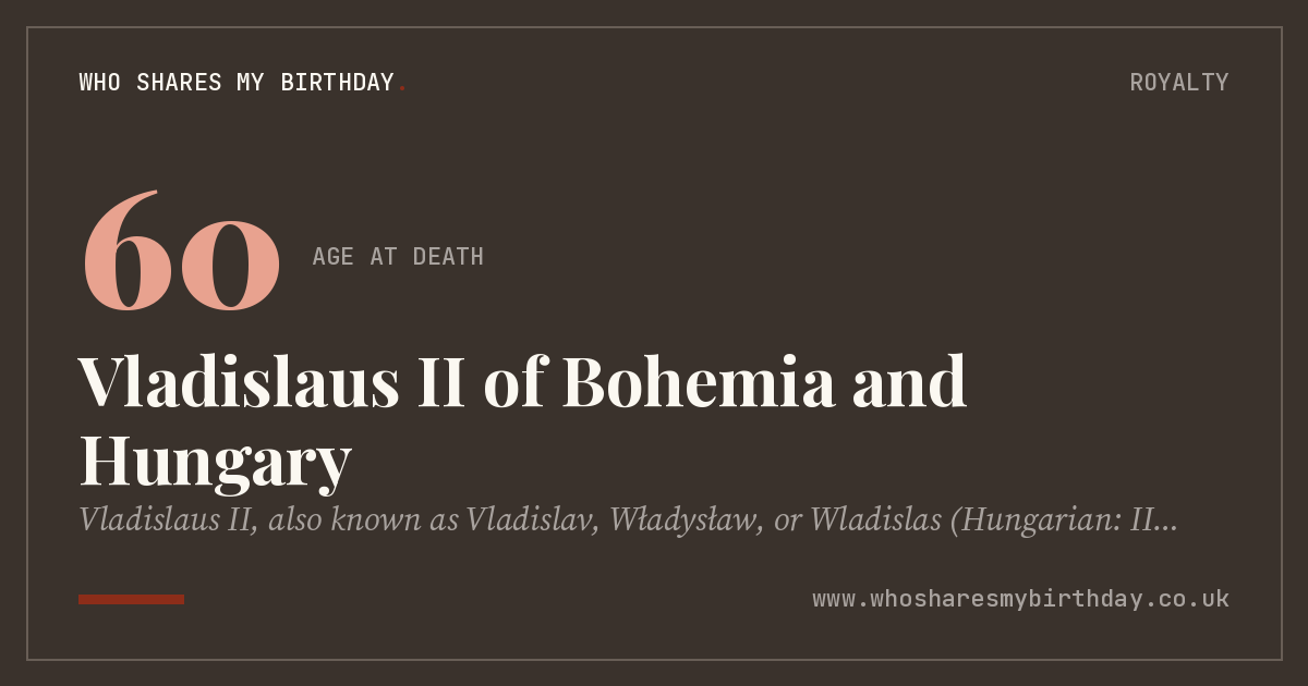 Vladislaus II of Bohemia and Hungary