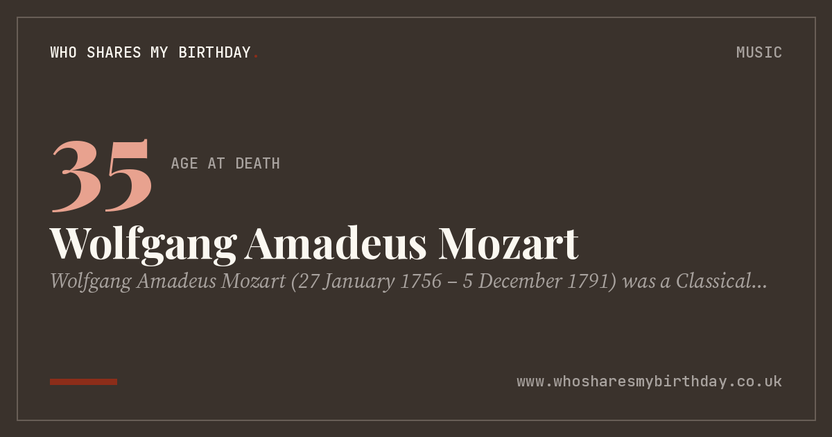 Wolfgang Amadeus Mozart