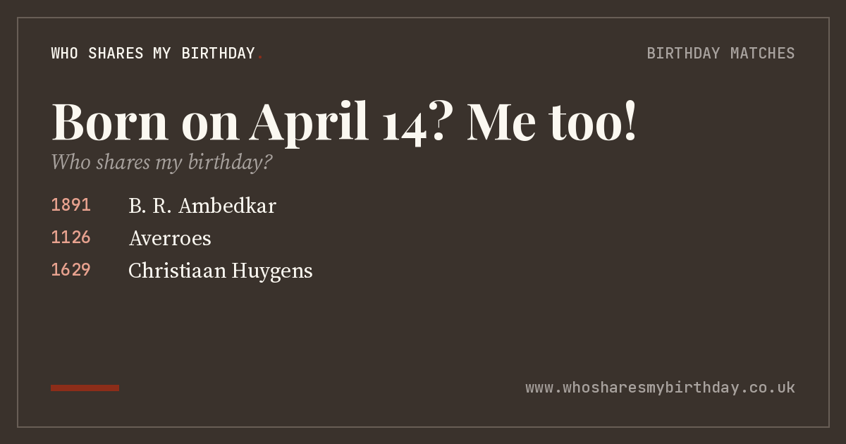 Born on April 14