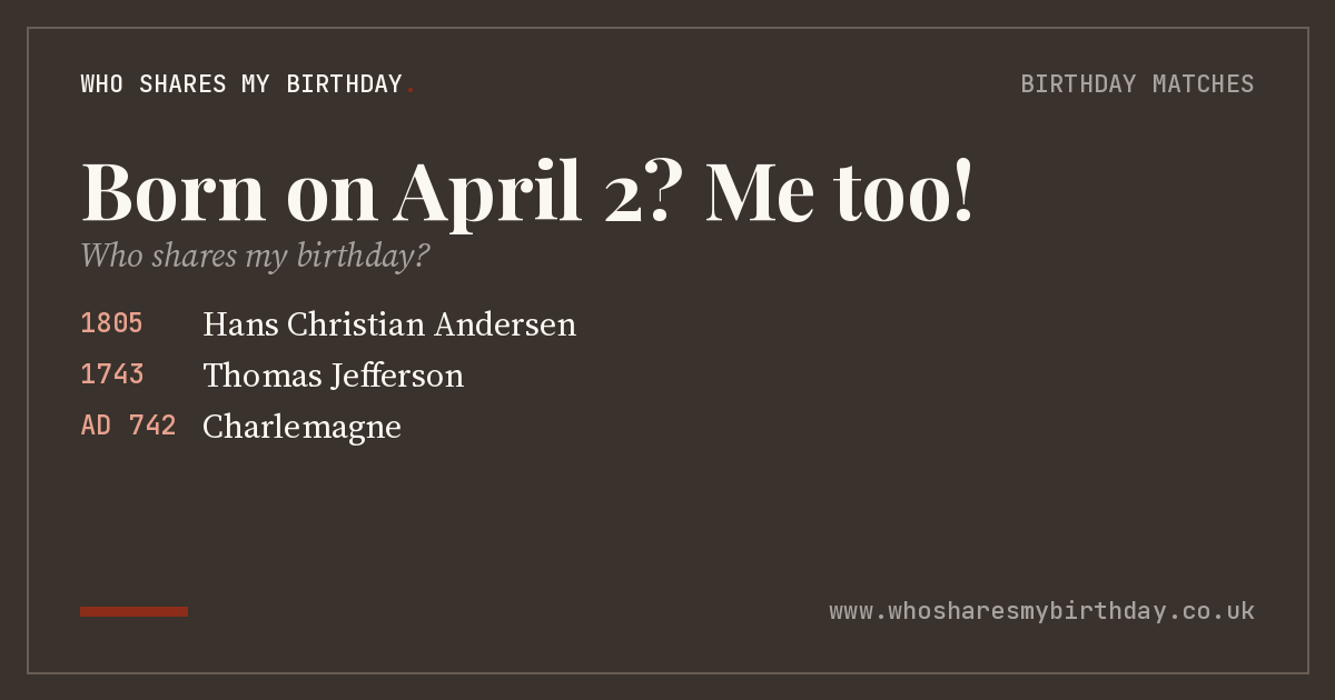 Born on April 2