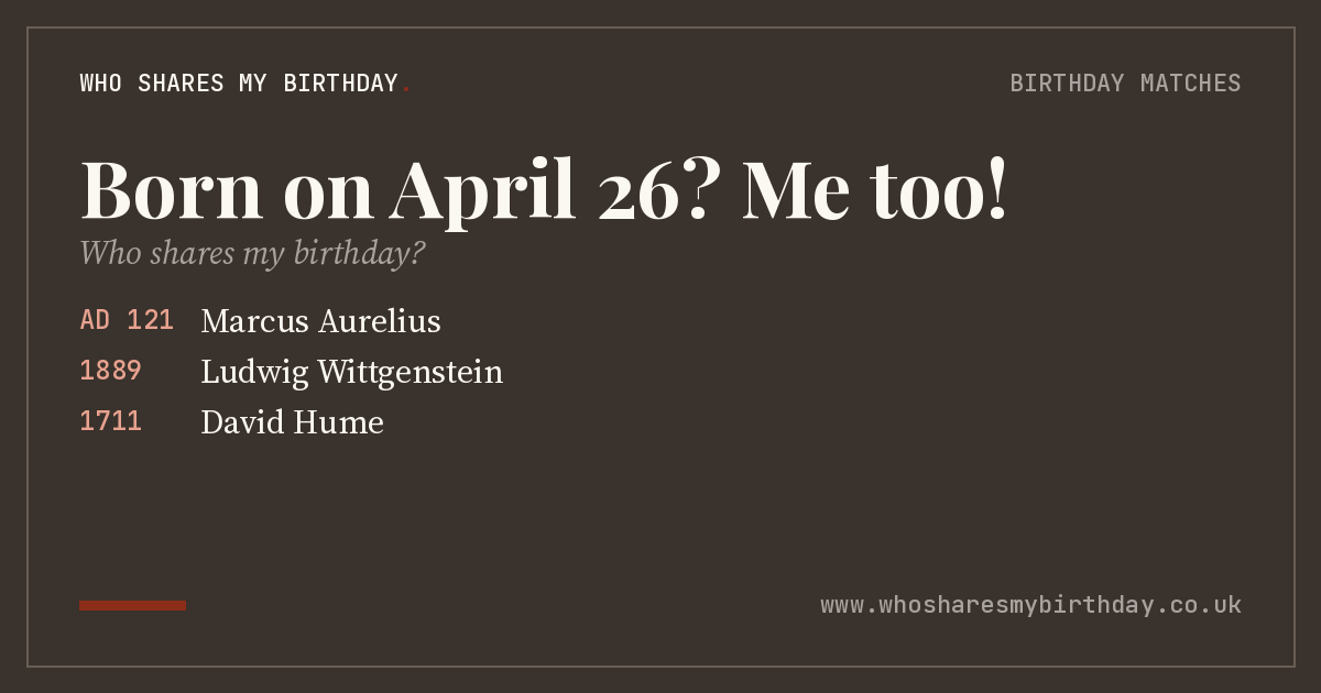Born on April 26