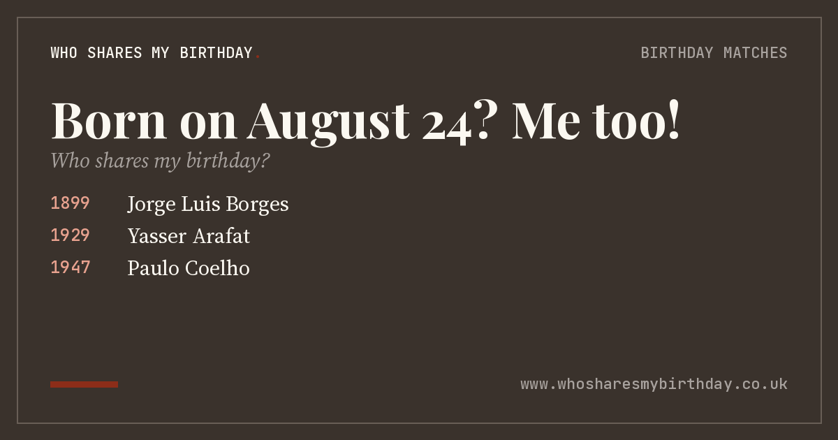 Born on August 24