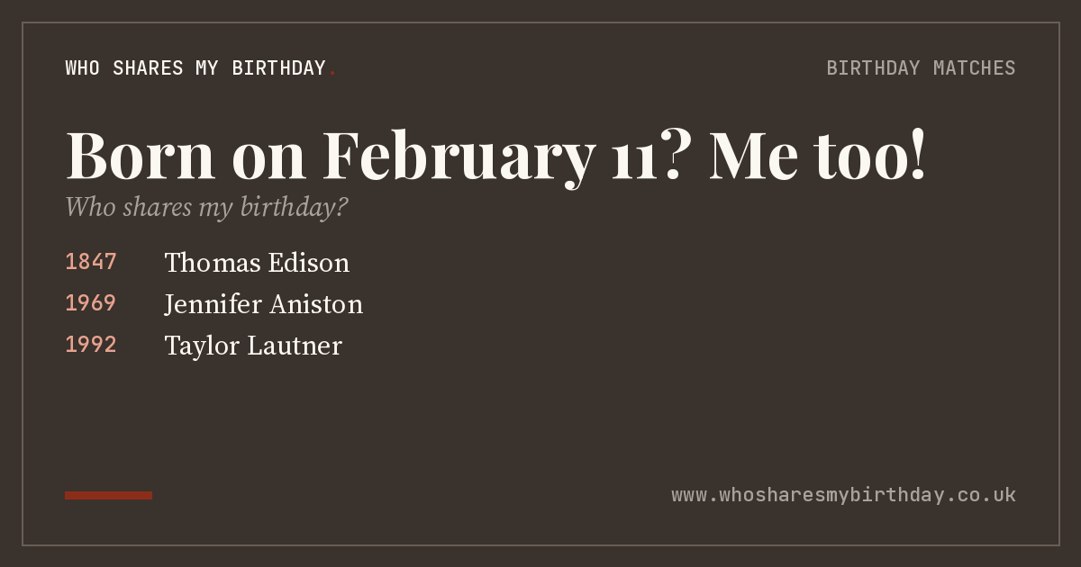 Born on February 11