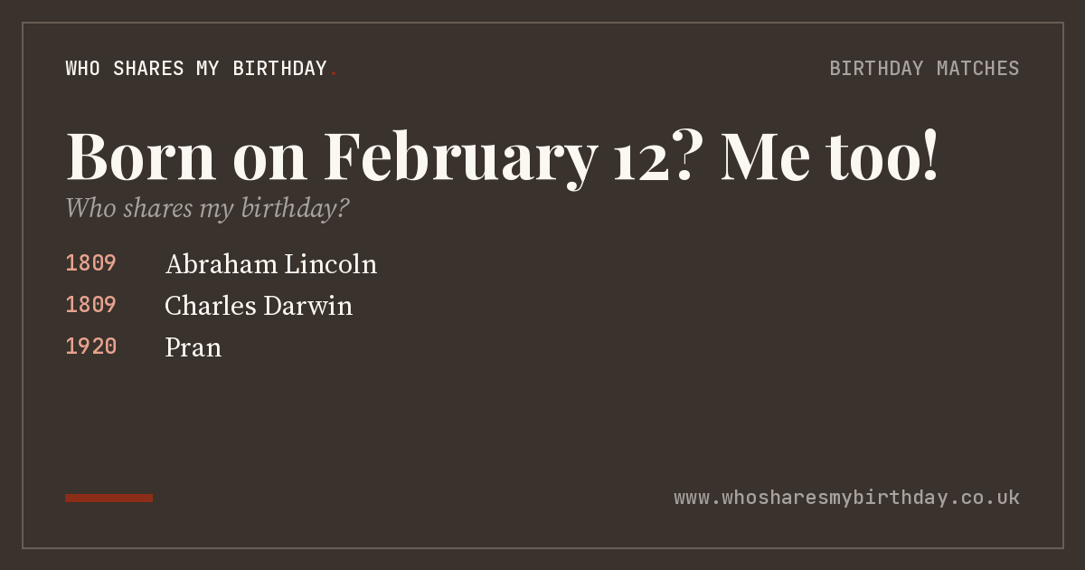 Born on February 12
