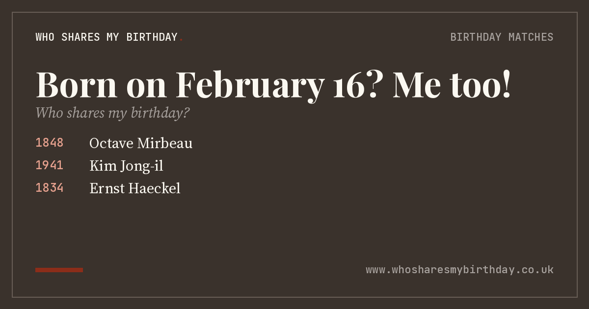 Born on February 16
