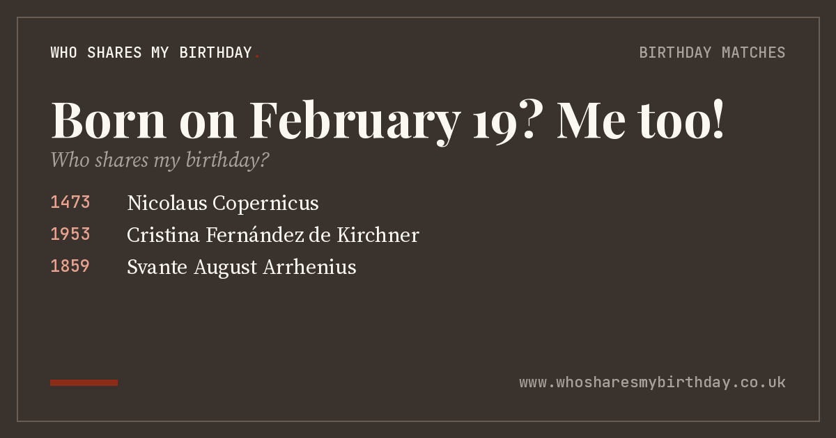 Born on February 19