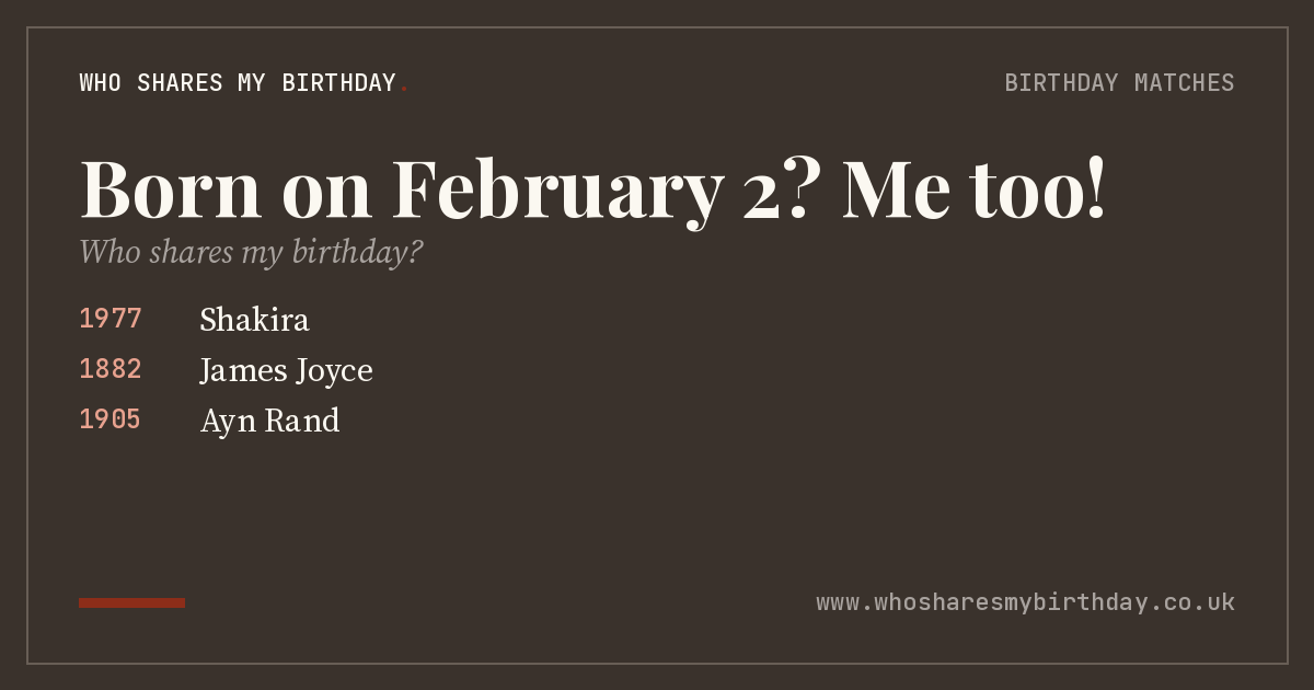 Born on February 2