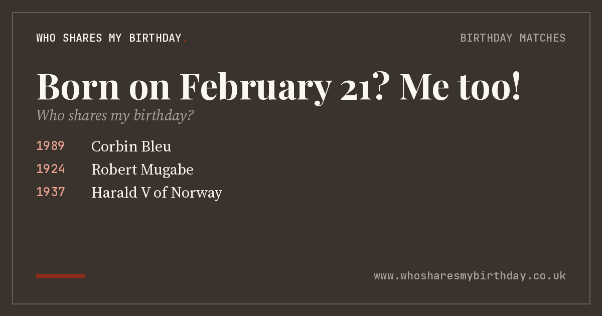 Born on February 21