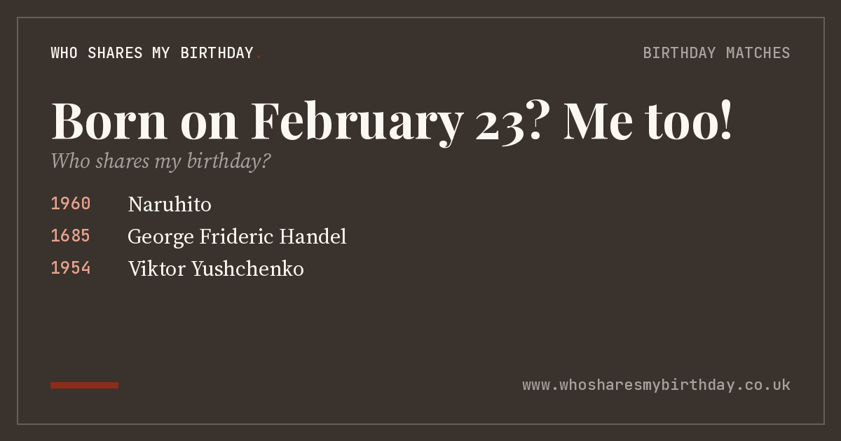 Born on February 23
