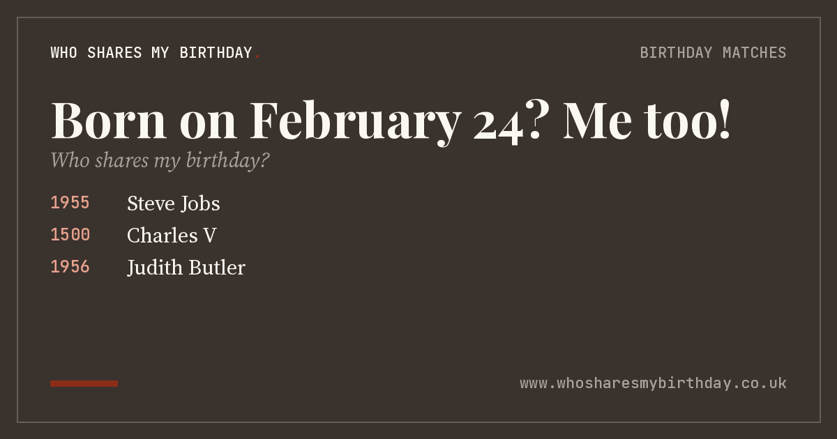 Born on February 24