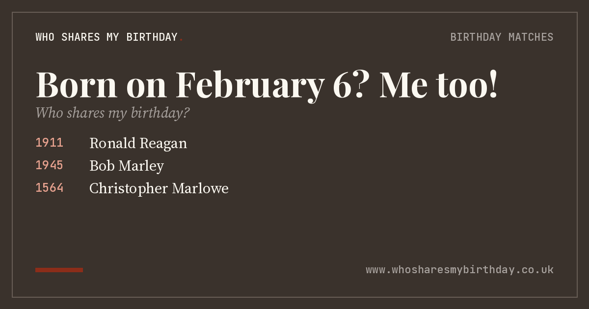 Born on February 6