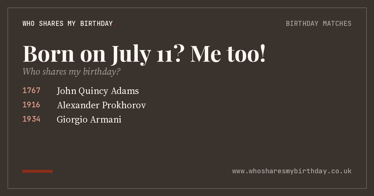 Born on July 11