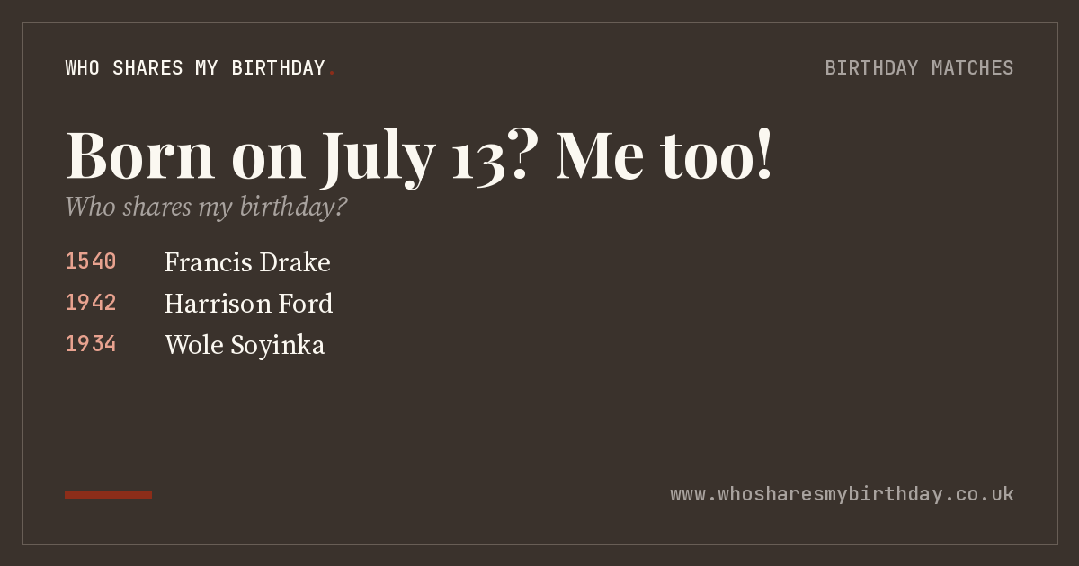 Born on July 13