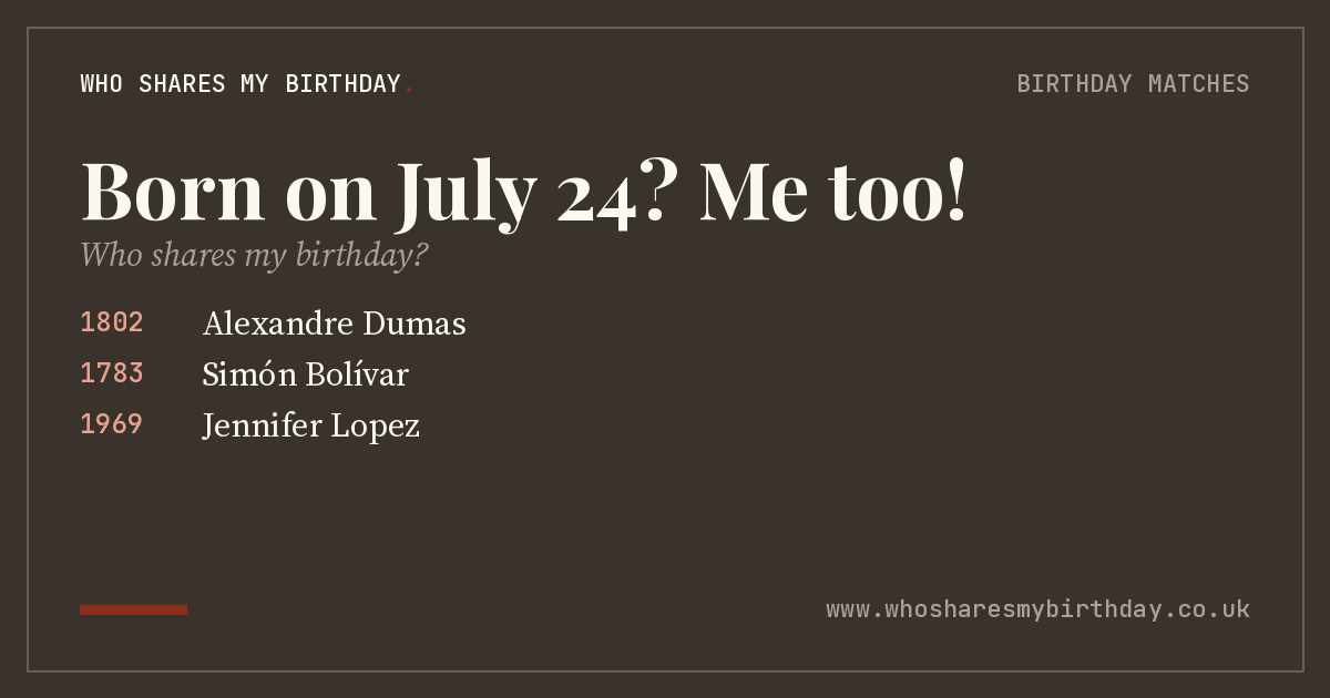 Born on July 24