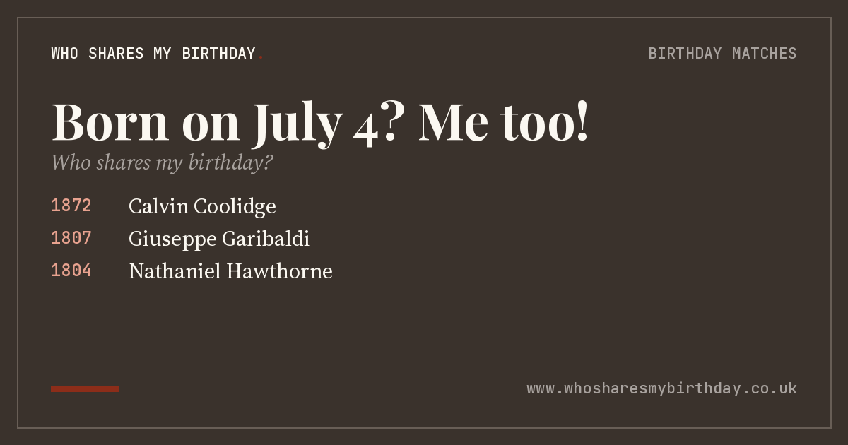 Born on July 4