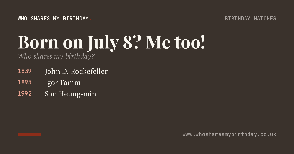 Born on July 8