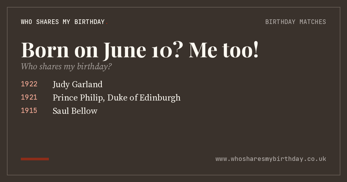 Born on June 10