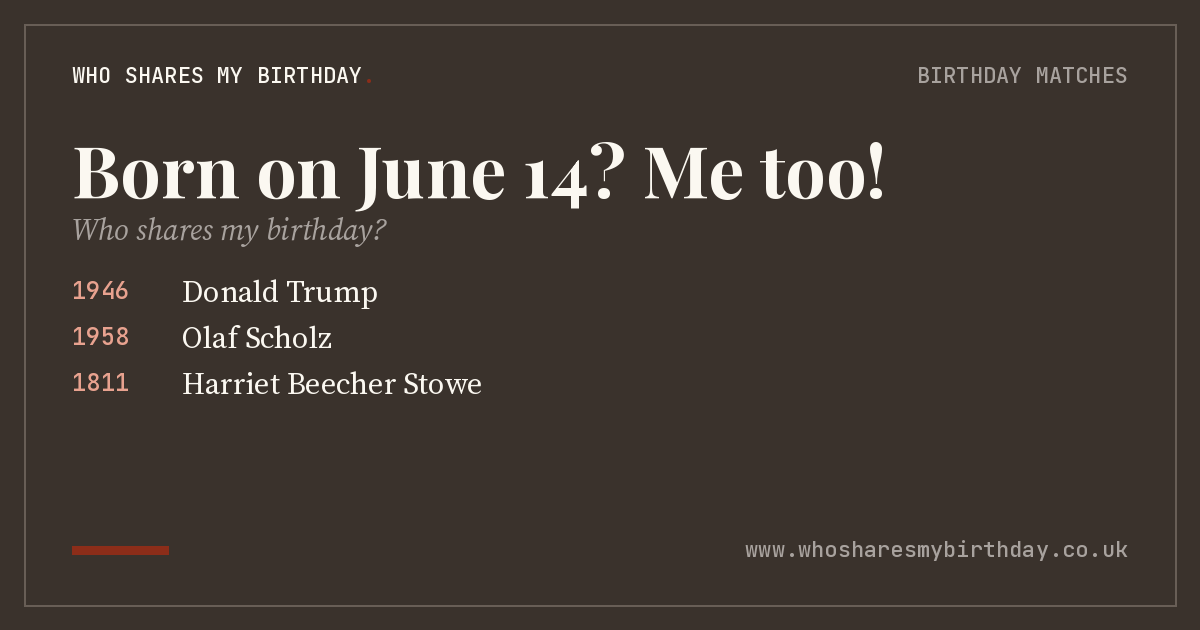 Born on June 14