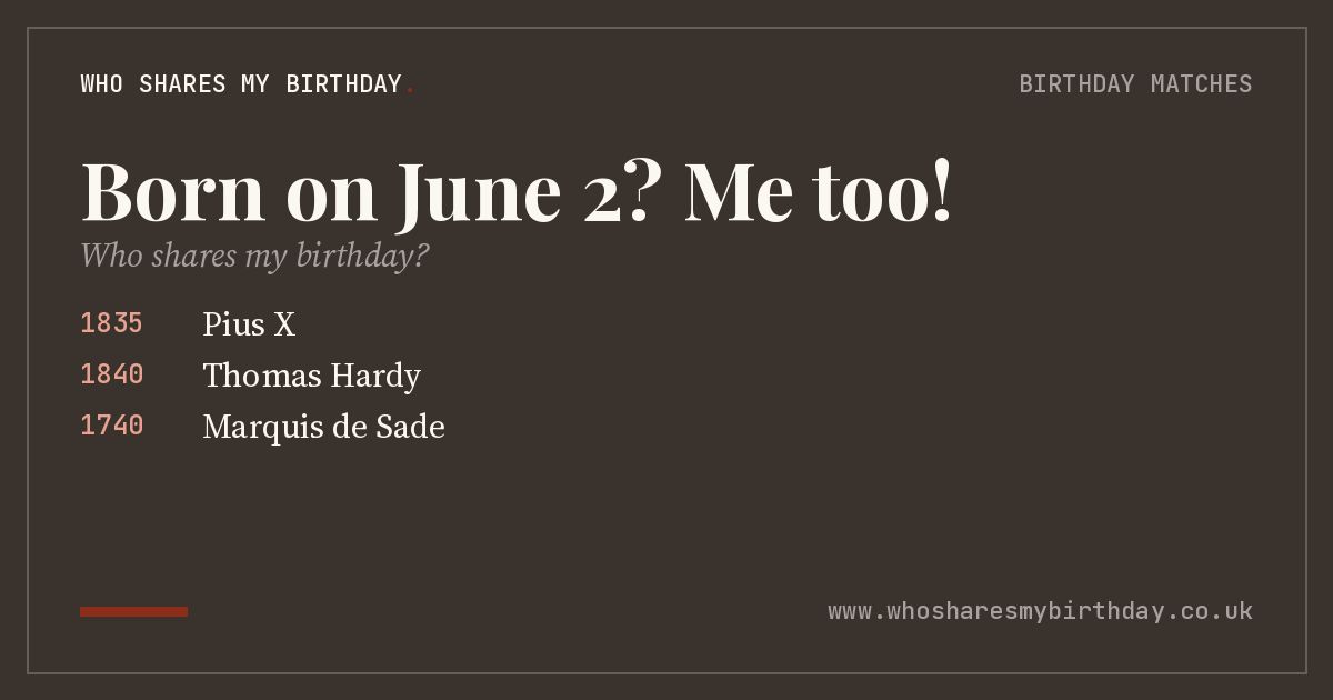 Born on June 2