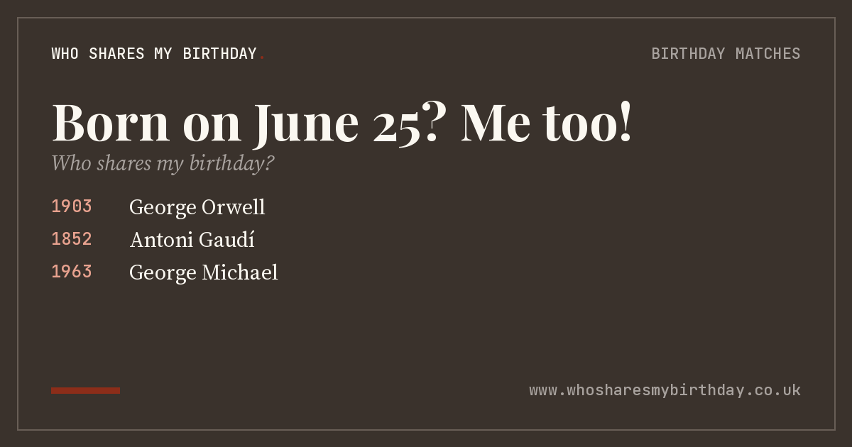 Born on June 25