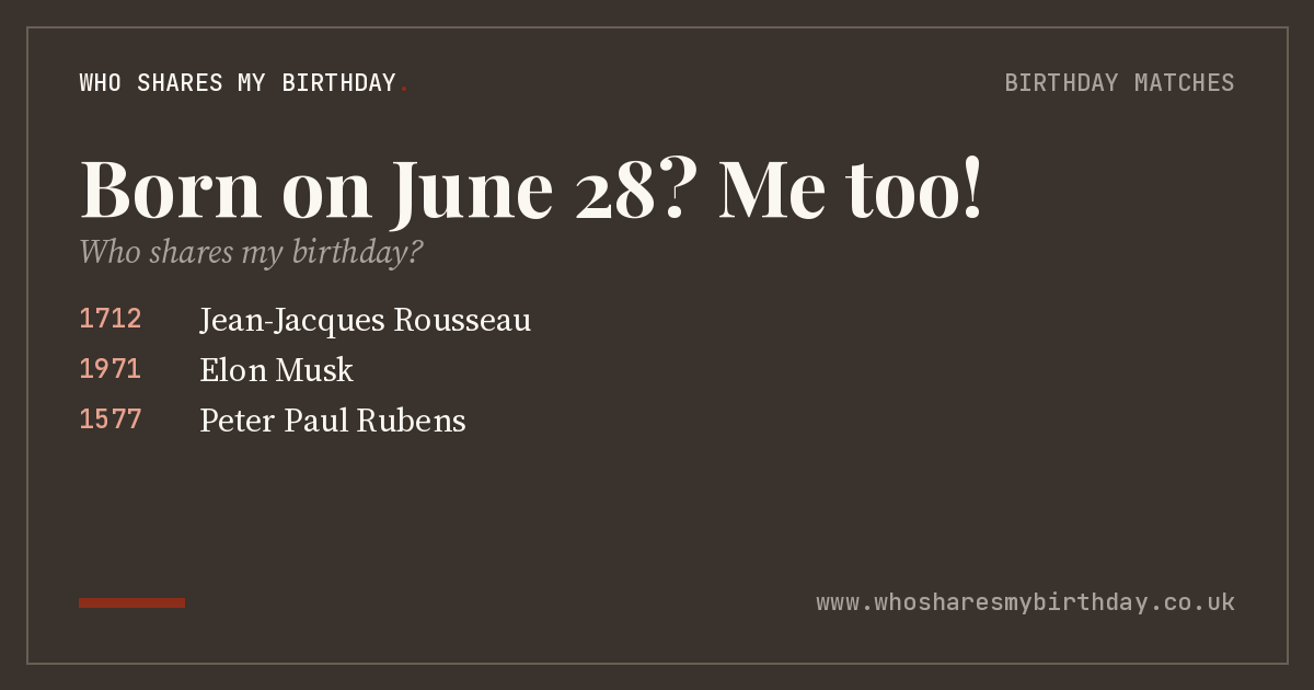 Born on June 28