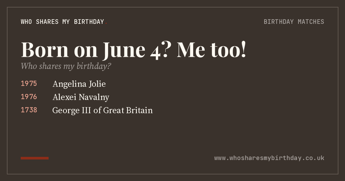 Born on June 4