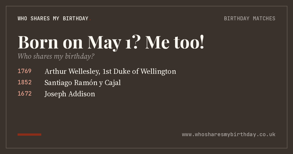 Born on May 1