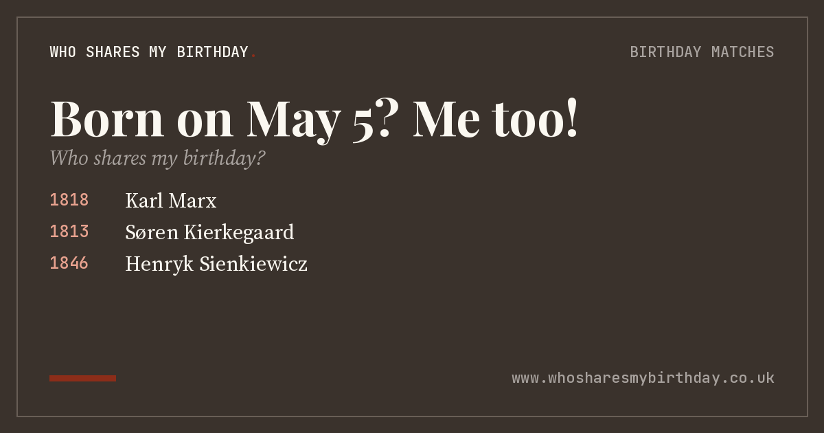 Born on May 5