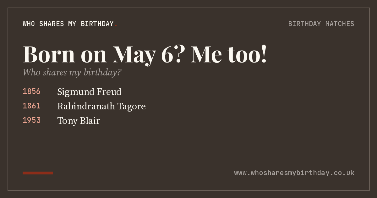 Born on May 6