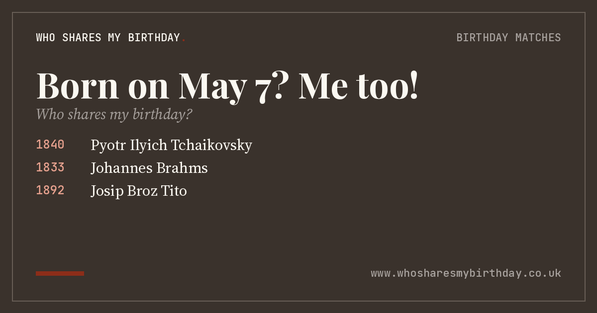 Born on May 7