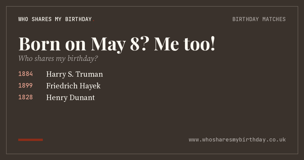 Born on May 8