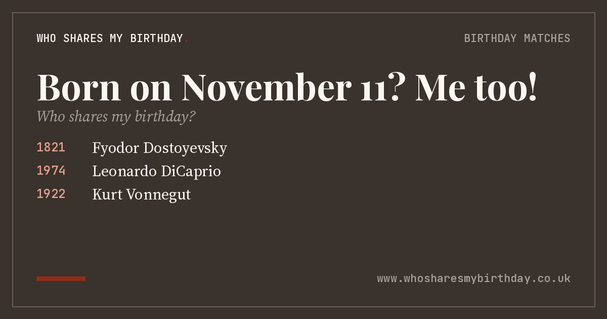 Born on November 11
