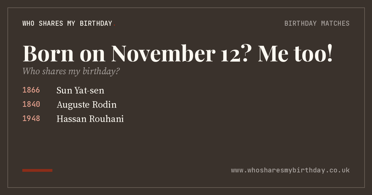 Born on November 12