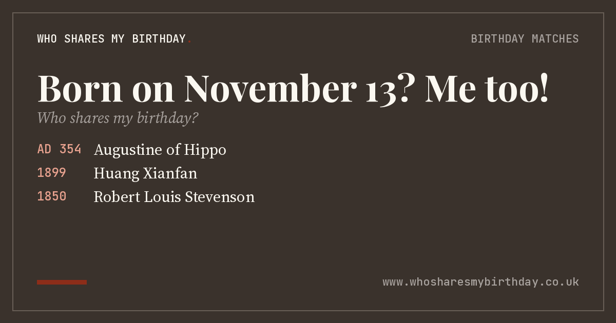 Born on November 13