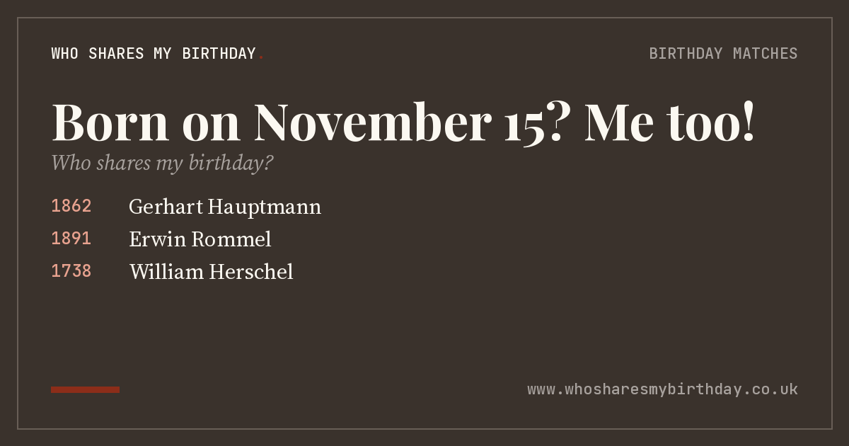 Born on November 15