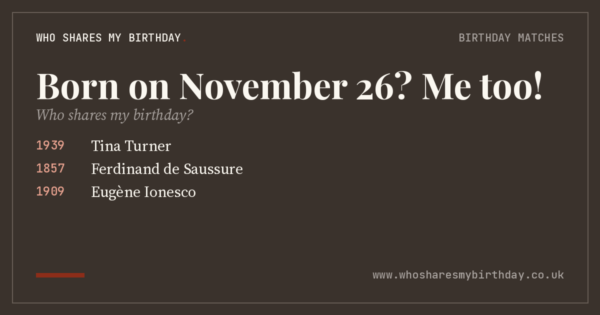 Born on November 26