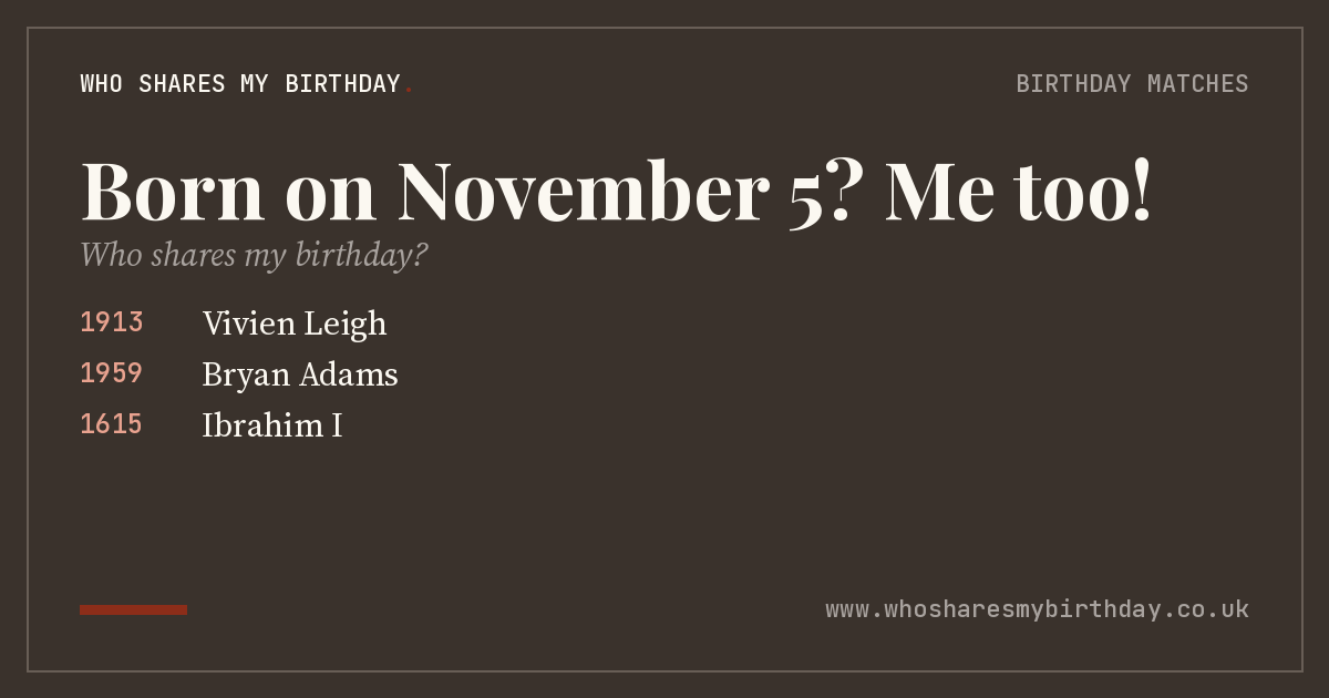 Born on November 5