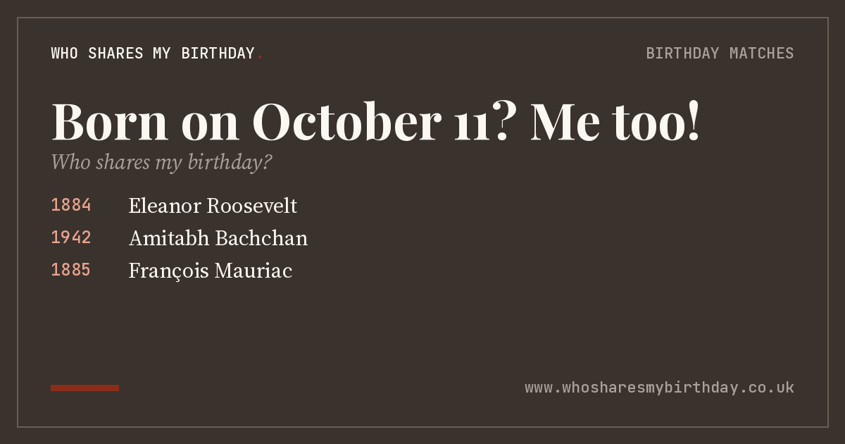 Born on October 11