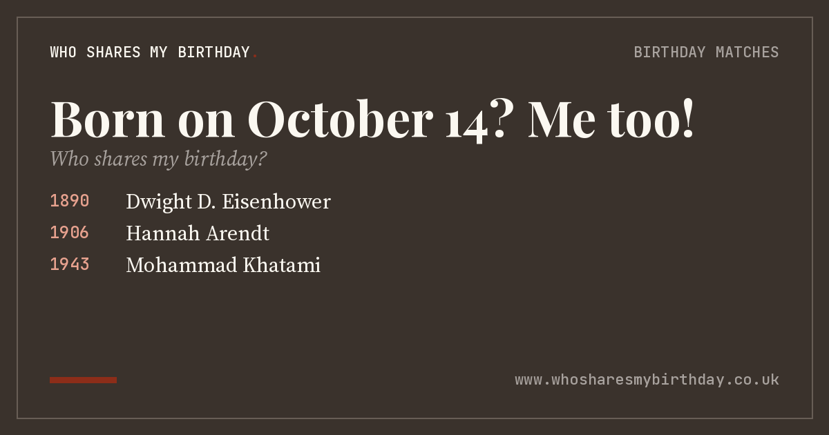 Born on October 14