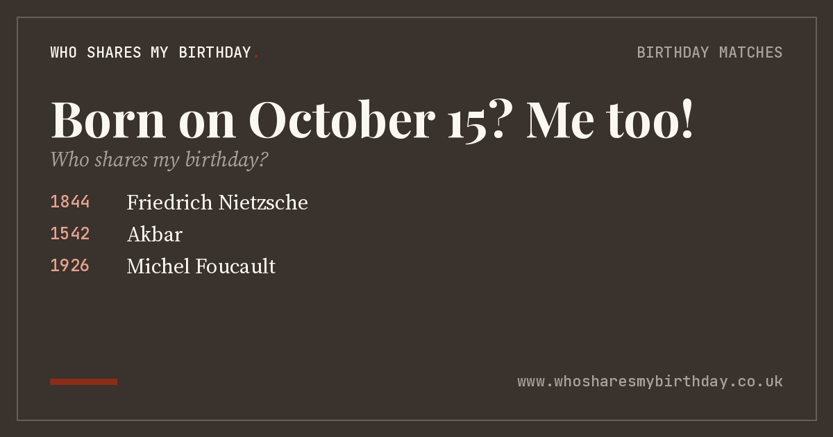 Born on October 15