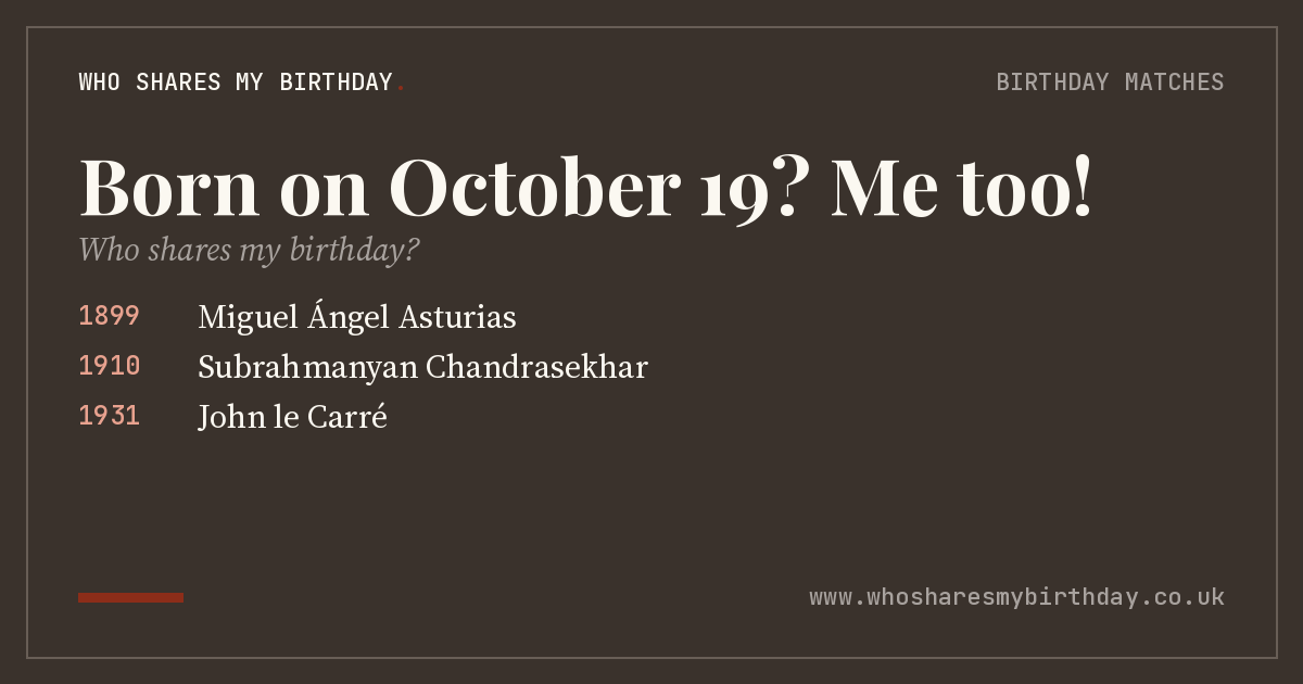 Born on October 19