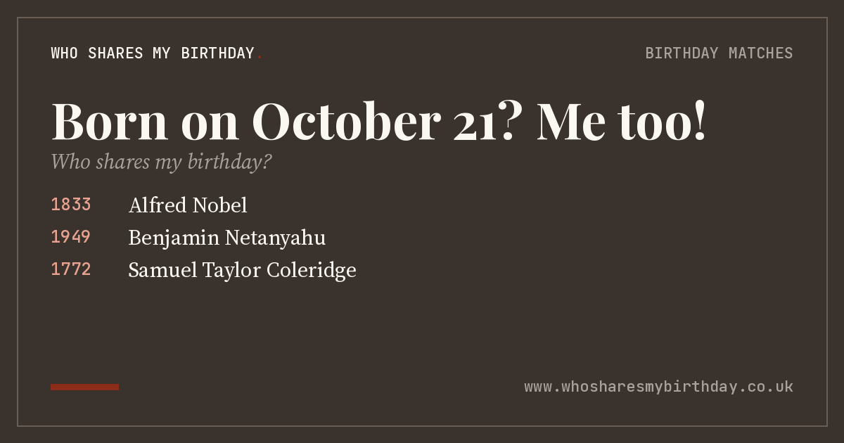 Born on October 21