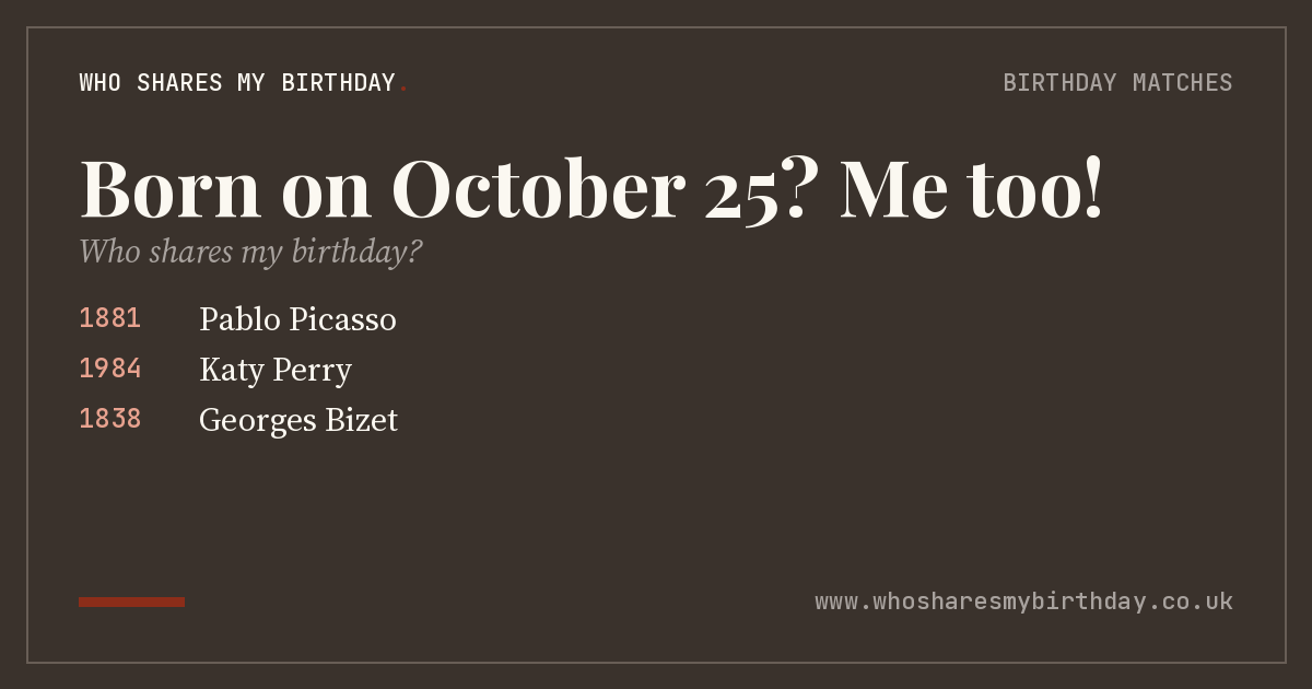 Born on October 25