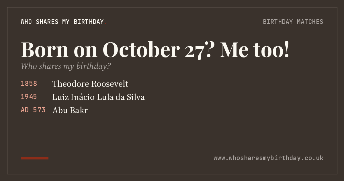 Born on October 27