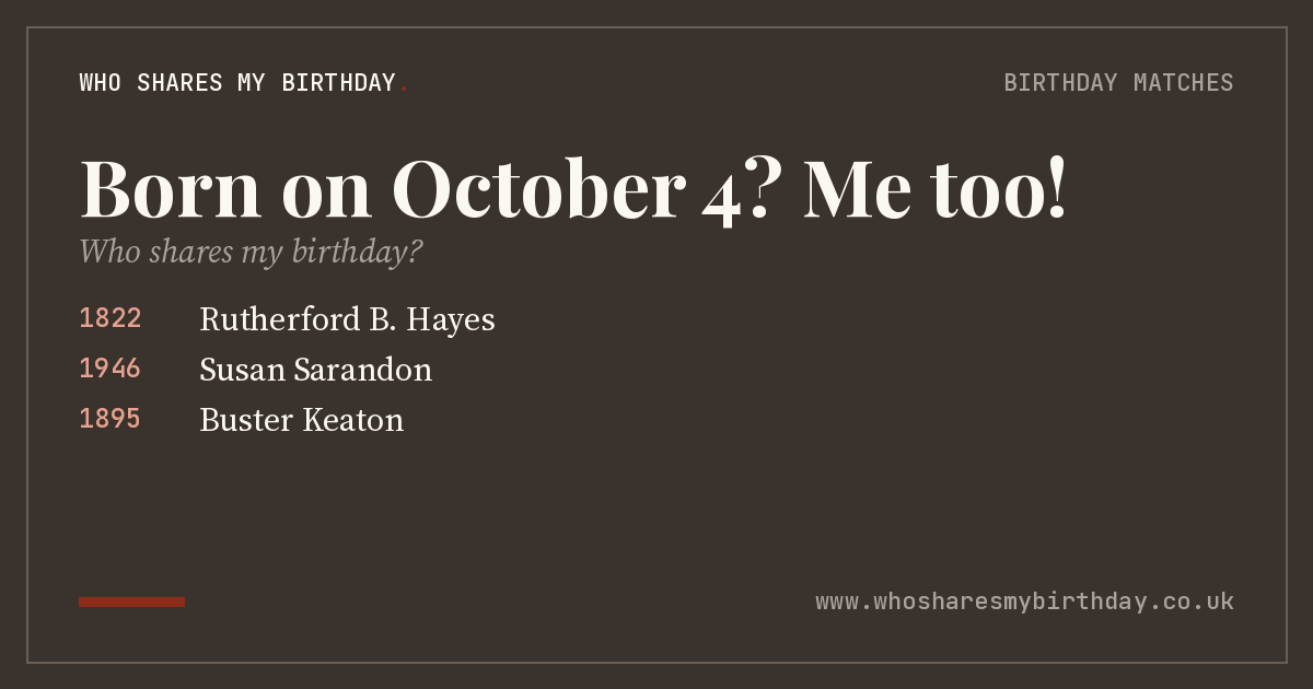 Born on October 4