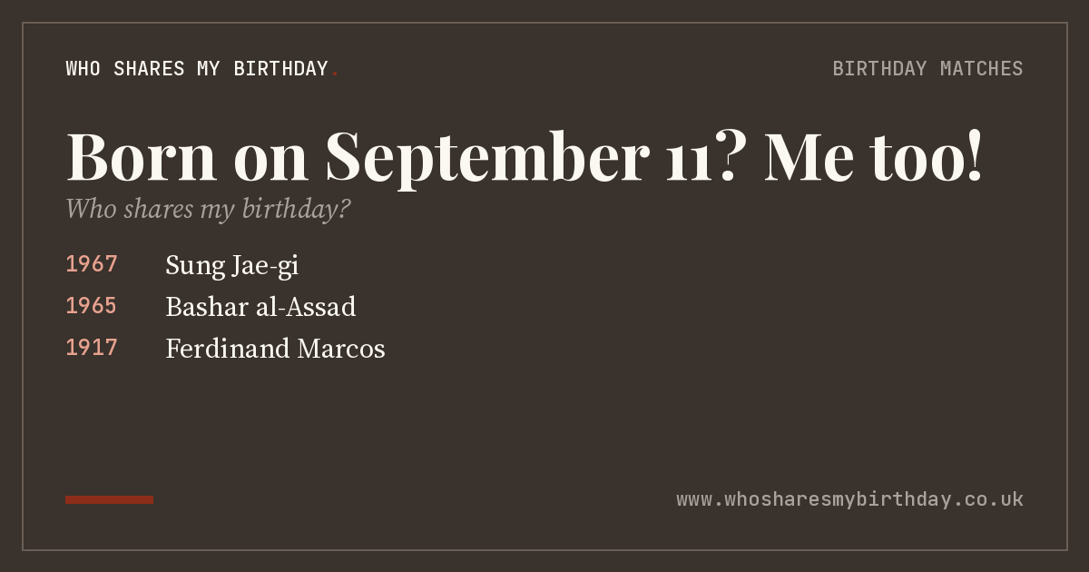 Born on September 11