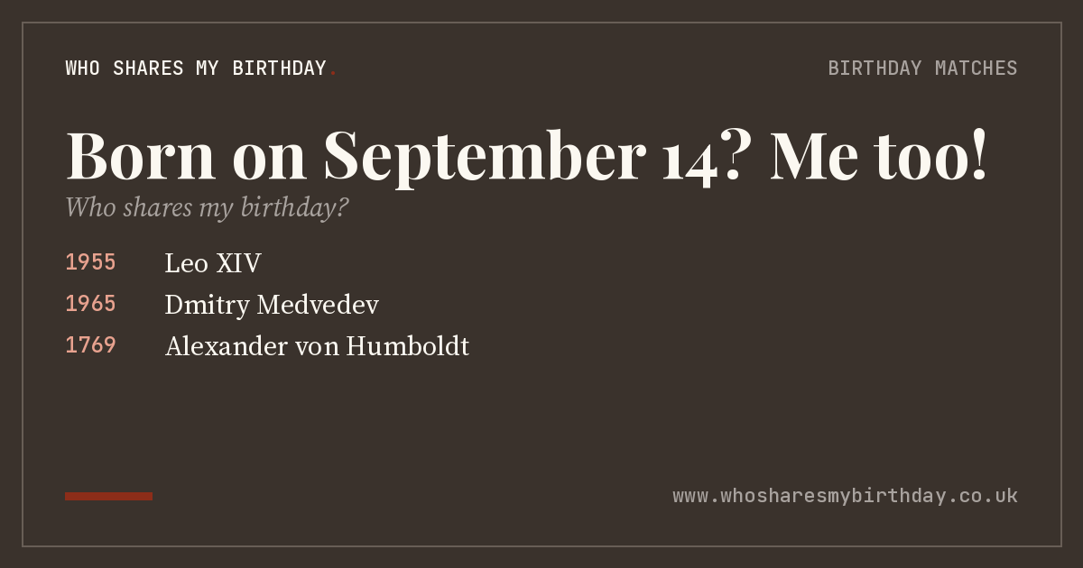 Born on September 14