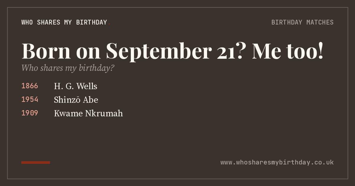 Born on September 21